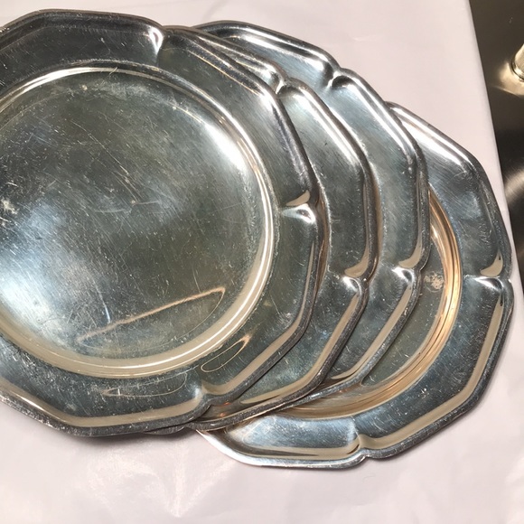 Small Rogers Silverplate Plate Tray Decor Formal Saucer 4x - Picture 4 of 4